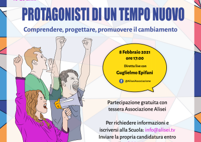 “Protagonisti di un tempo nuovo”, al via la settima edizione della Scuola di Formazione Politica dell’Associazione Alisei