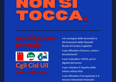 Contro i licenziamenti si mobilitano le lavoratrici e i lavoratori brianzoli: “Il lavoro non si tocca”