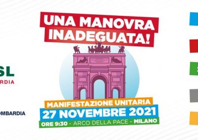 “Una manovra inadeguata!” Cgil, Cisl e Uil Monza Brianza in piazza a Milano il 27 novembre