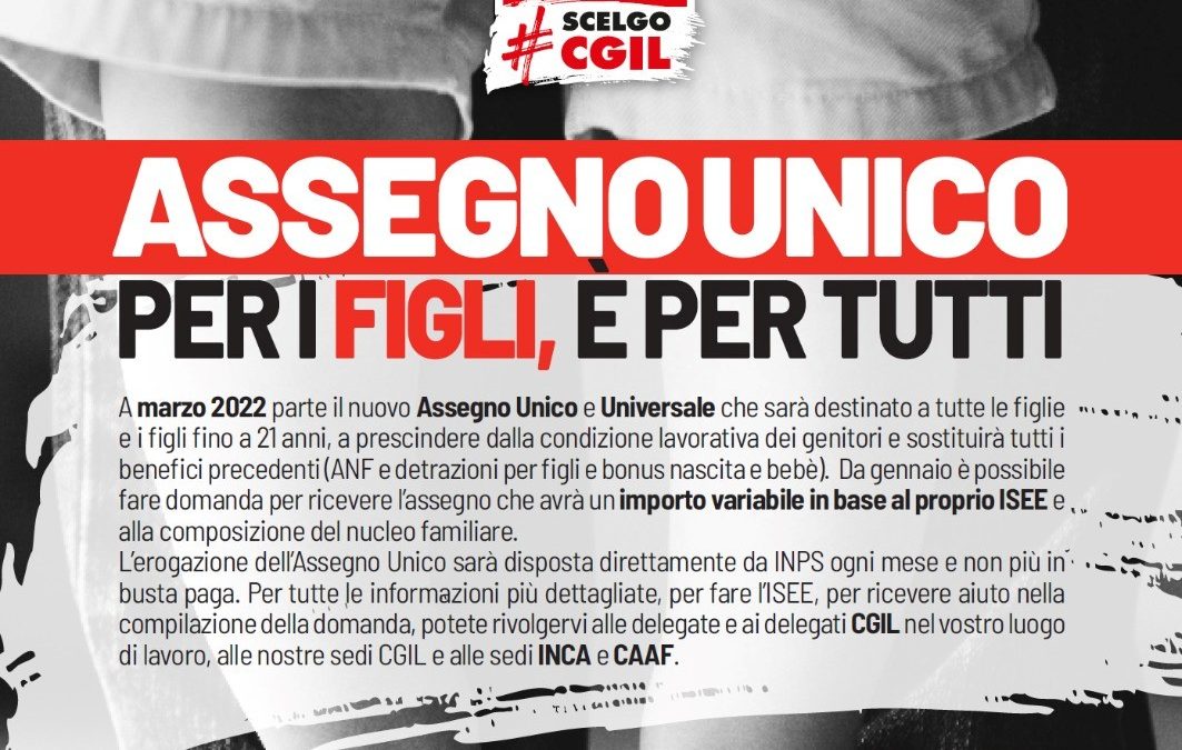 Assegno unico per i figli, facile con Cgil