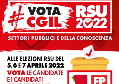 RSU 2022, nei settori pubblici e della conoscenza scegli Cgil