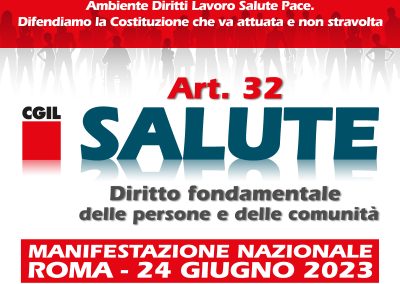 Salute, manifestazione nazionale