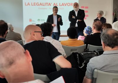 La legalità al lavoro, le organizzazioni sindacali ospiti di Casanostra