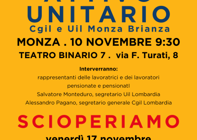 Attivo unitario Cgil e Uil