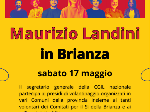 Maurizio Landini in Brianza