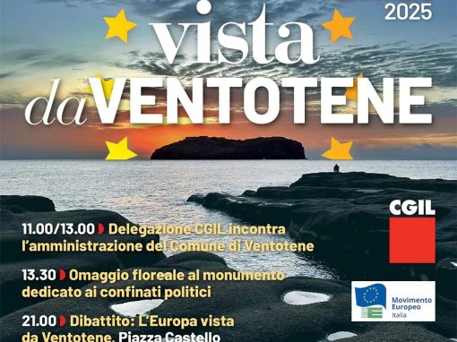 Una delegazione della Cgil di Monza Brianza a Ventotene per una Europa politica come garanzia di pace e libertà